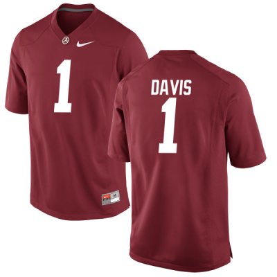 Men's Alabama Crimson Tide #1 Ben Davis Crimson Game NCAA College Football Jersey 2403RZHA6